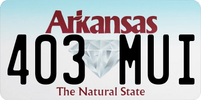 AR license plate 403MUI
