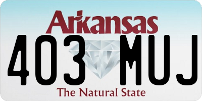 AR license plate 403MUJ