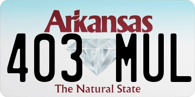 AR license plate 403MUL