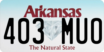 AR license plate 403MUO