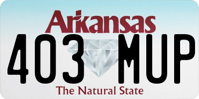 AR license plate 403MUP