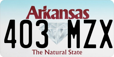 AR license plate 403MZX