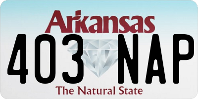 AR license plate 403NAP