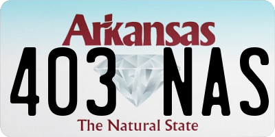 AR license plate 403NAS