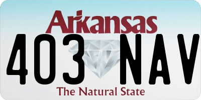 AR license plate 403NAV