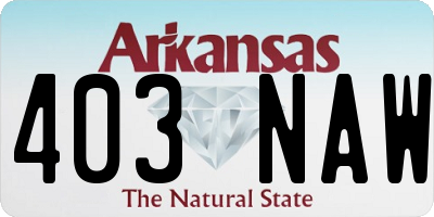 AR license plate 403NAW