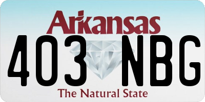 AR license plate 403NBG