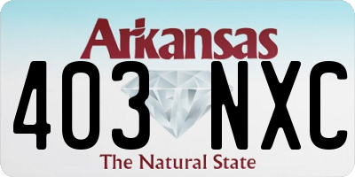 AR license plate 403NXC