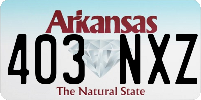 AR license plate 403NXZ