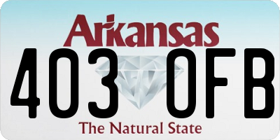 AR license plate 403OFB