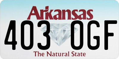 AR license plate 403OGF