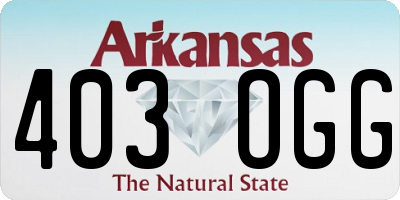 AR license plate 403OGG