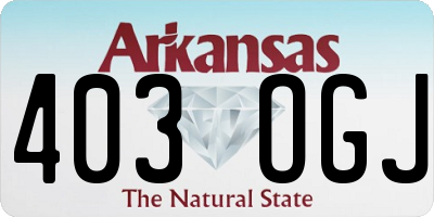 AR license plate 403OGJ