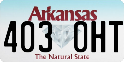 AR license plate 403OHT