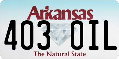 AR license plate 403OIL