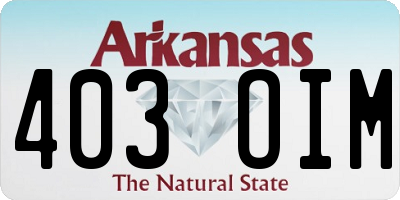AR license plate 403OIM