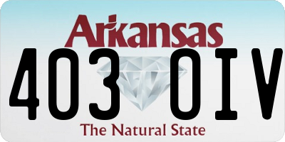 AR license plate 403OIV