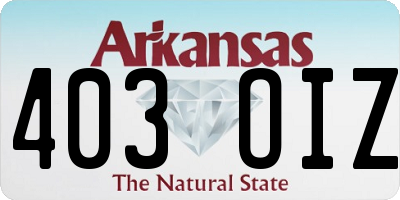 AR license plate 403OIZ