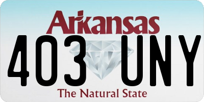 AR license plate 403UNY