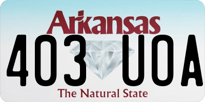 AR license plate 403UOA
