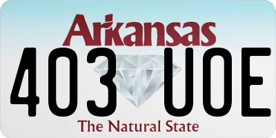 AR license plate 403UOE