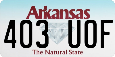 AR license plate 403UOF