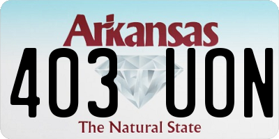AR license plate 403UON