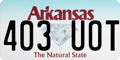 AR license plate 403UOT