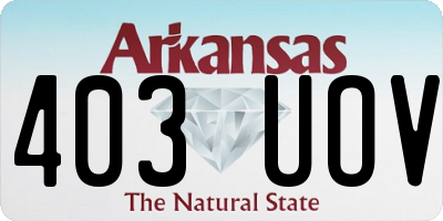 AR license plate 403UOV
