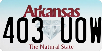 AR license plate 403UOW