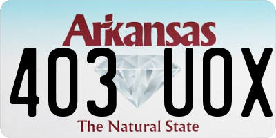 AR license plate 403UOX