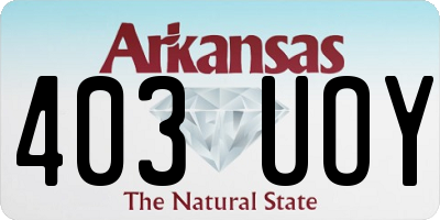 AR license plate 403UOY