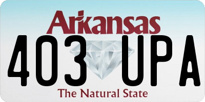 AR license plate 403UPA