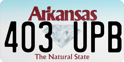 AR license plate 403UPB