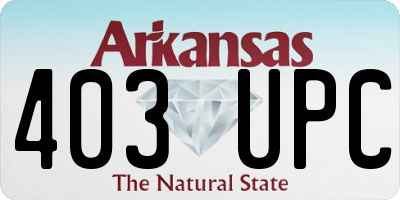 AR license plate 403UPC