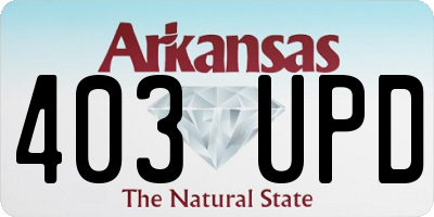AR license plate 403UPD