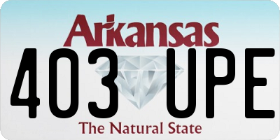AR license plate 403UPE