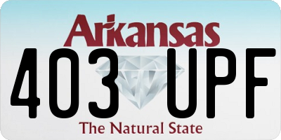 AR license plate 403UPF