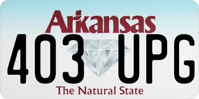 AR license plate 403UPG