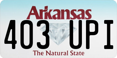 AR license plate 403UPI