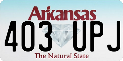 AR license plate 403UPJ