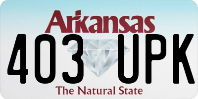 AR license plate 403UPK