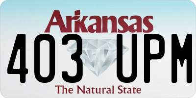 AR license plate 403UPM