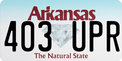 AR license plate 403UPR
