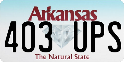 AR license plate 403UPS