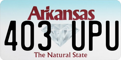 AR license plate 403UPU