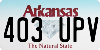 AR license plate 403UPV