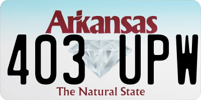 AR license plate 403UPW