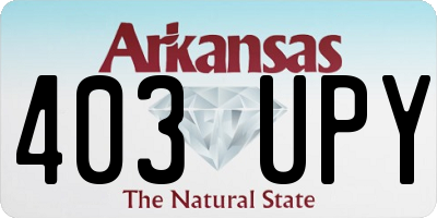 AR license plate 403UPY