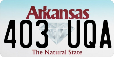 AR license plate 403UQA